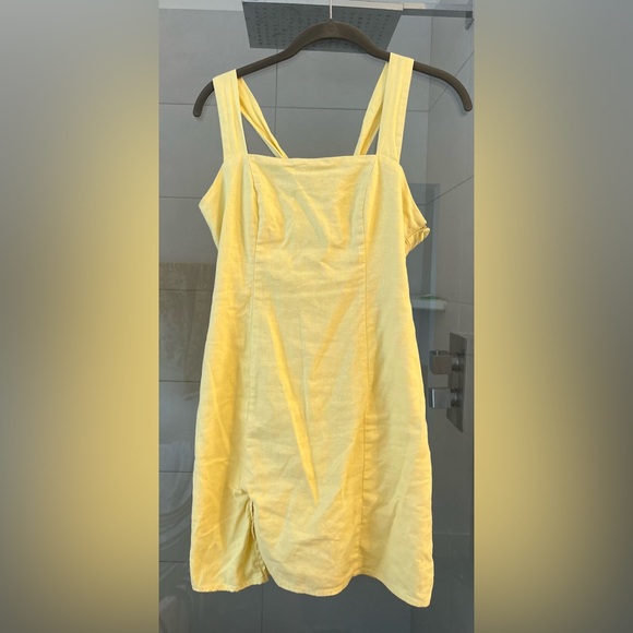 MINKPINK Exactly How You Are Lemon Yellow Minidress - S - Picture 3 of 3